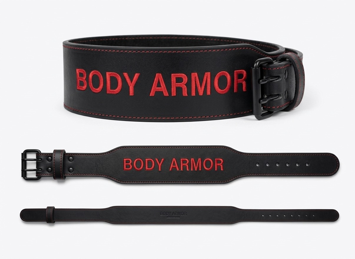 Body Armor Premium Leather Weightlifting Belt