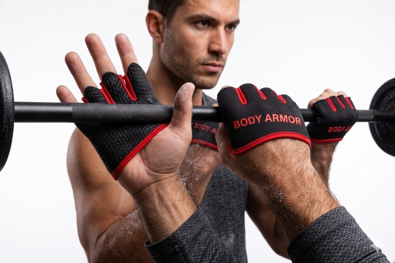 Body Armor Short Grip Weightlifting Gym Gloves