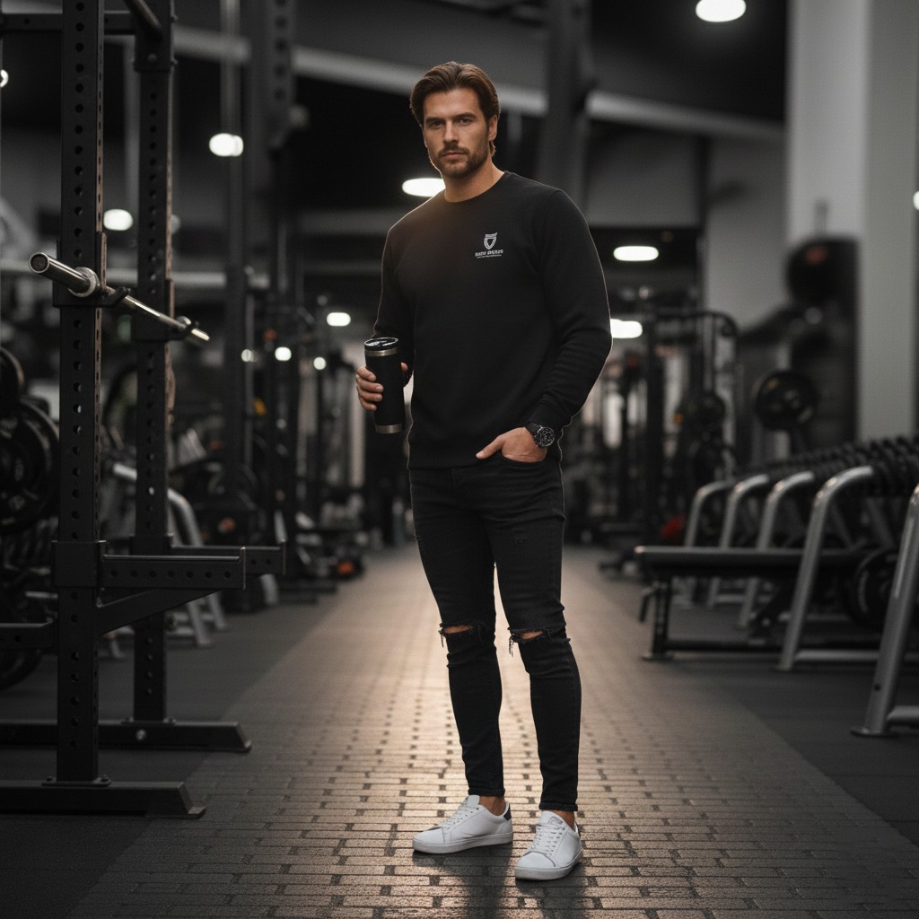 Body Armor Black Crewneck Sweatshirt