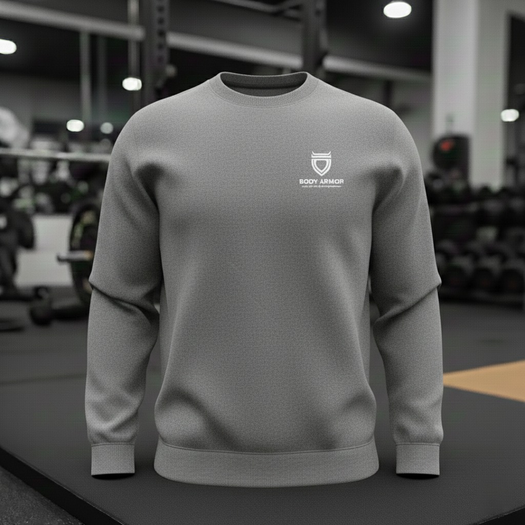 Body Armor Gray Crewneck Sweatshirt